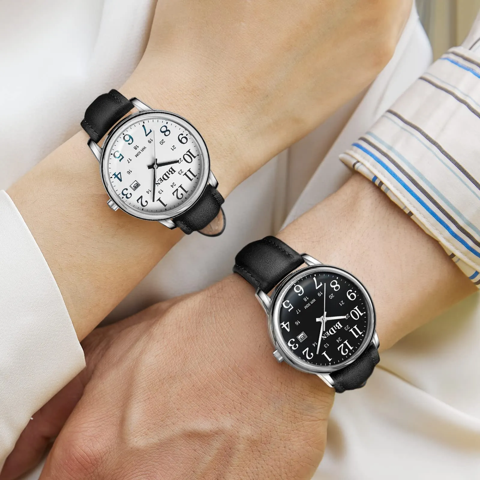 HANPOSH Orologio Uomo Analogico al Quarzo Impermeabile in Pelle - immagine 7