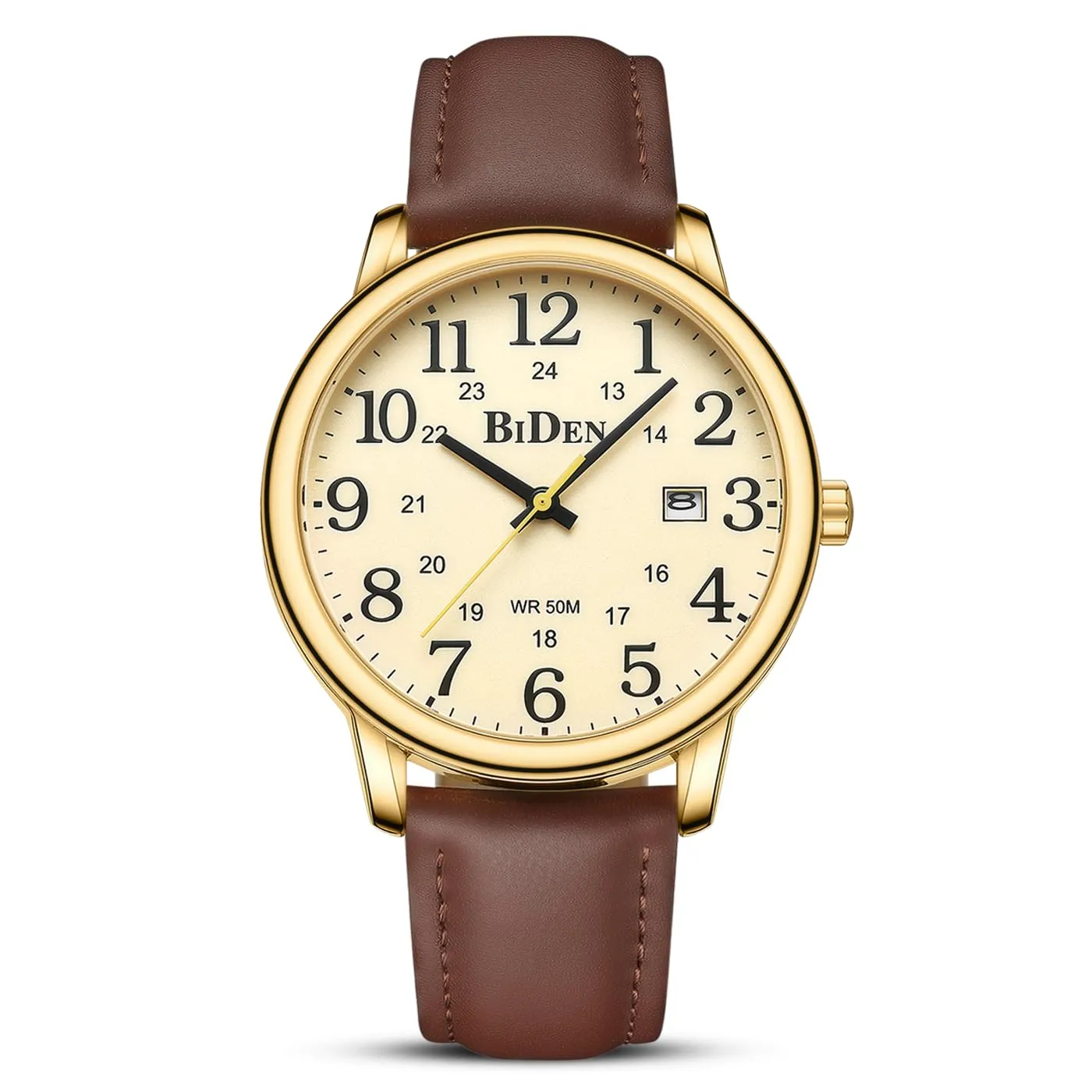 HANPOSH Orologio Uomo Analogico al Quarzo Impermeabile in Pelle - immagine 1
