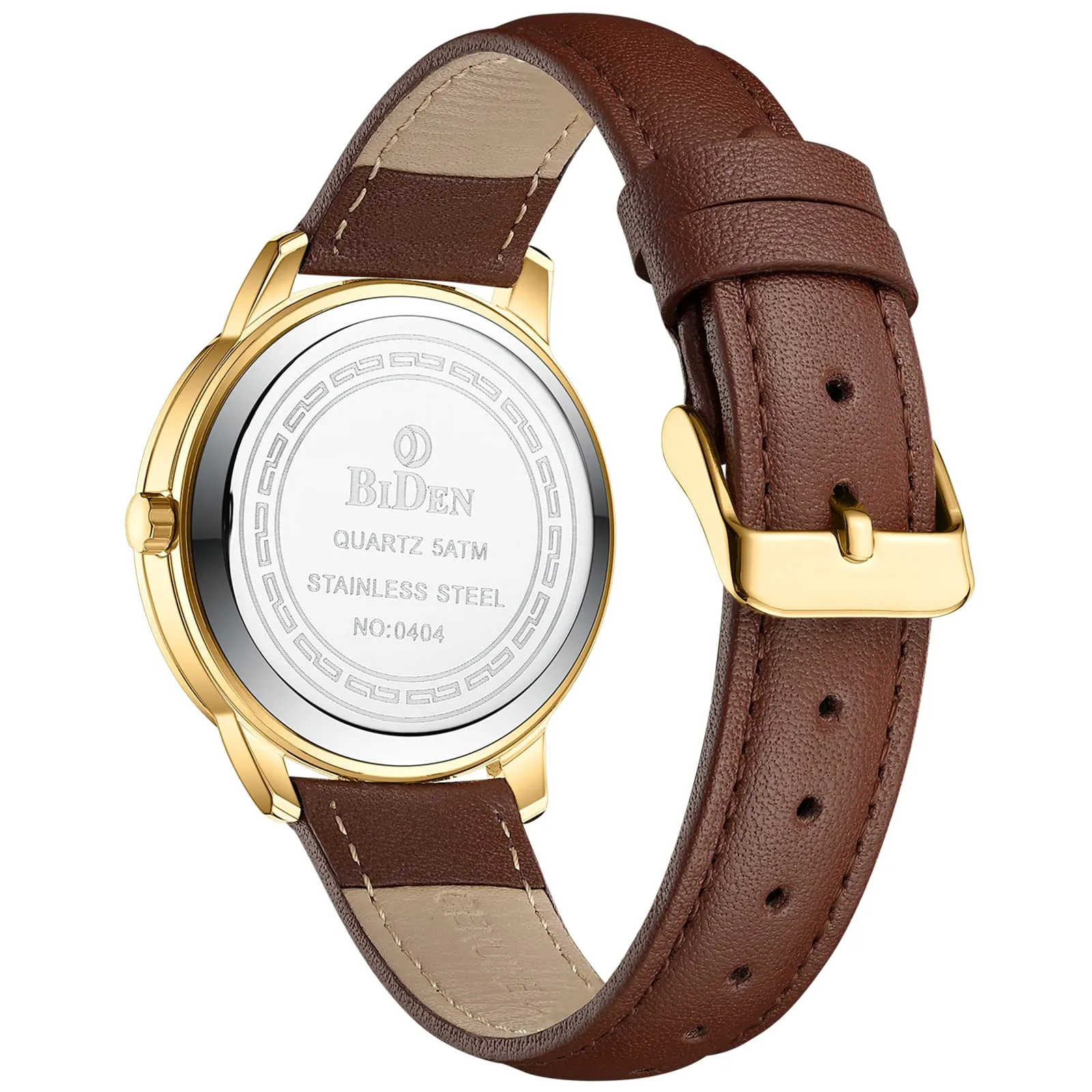 HANPOSH Orologio Uomo Analogico al Quarzo Impermeabile in Pelle - immagine 2