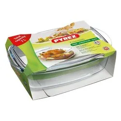 Pirofila Vetro borosilicato (37x22x15cm) con coperchio Trasparente 466A000 7643 - immagine 1