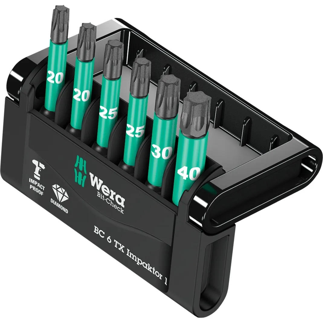 Set di punte 6 TX Impaktor 1, 1/4", 6 pezzi, Set di bit - immagine 1