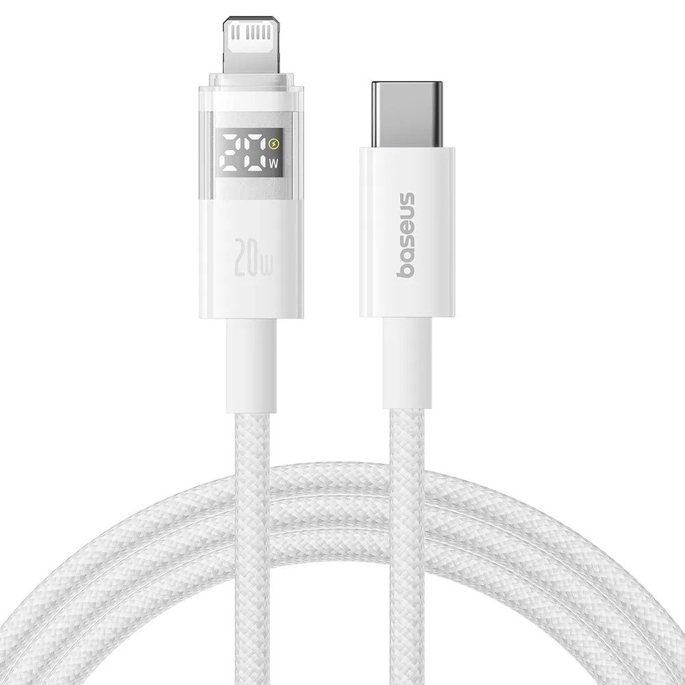 Cavo Dati e Ricarica USB-C - Lightning Baseus Display 2, 20W, 2m, Bianco P10382703211-01 - immagine 1