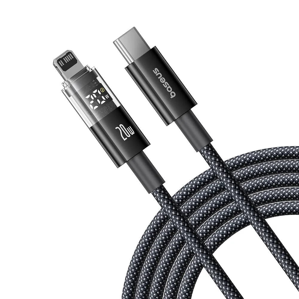 Cavo Dati e Ricarica USB-C - Lightning Baseus Display 2, 20W, 2m, Nero P10382703121-01 - immagine 1