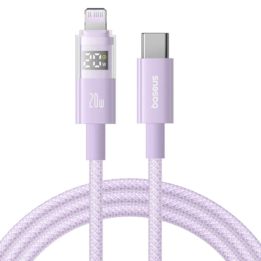 Cavo Dati e Ricarica USB-C - Lightning Baseus Display 2, 20W, 1m, Viola P10382703511-00 - immagine 1