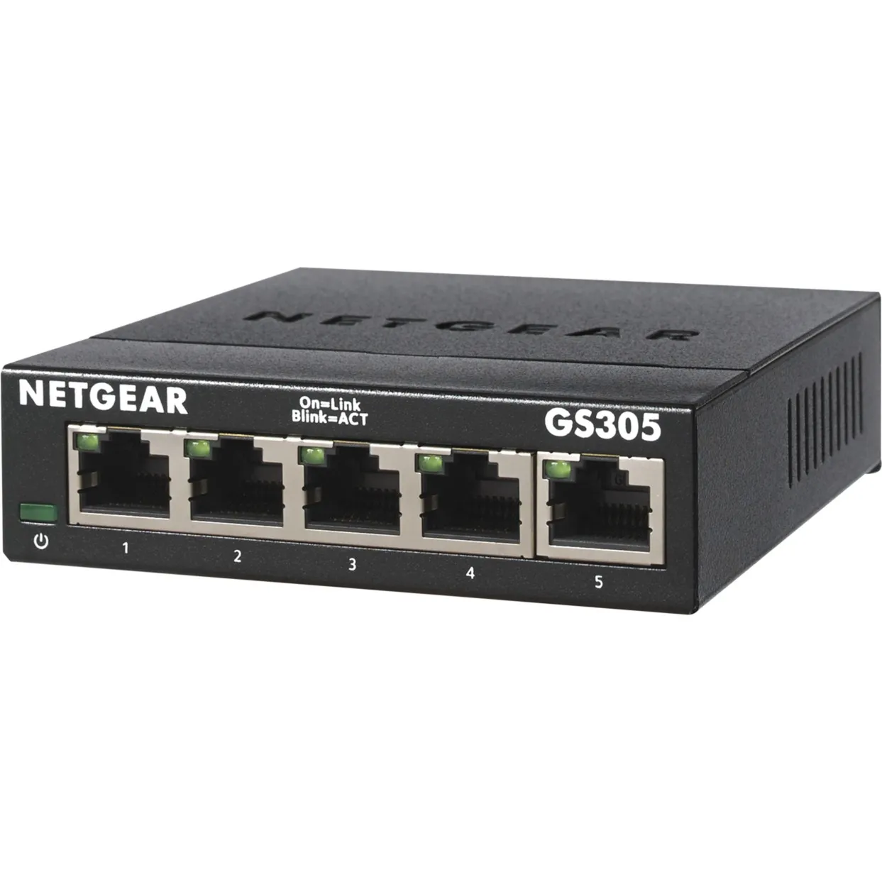 GS305 Non gestito L2 Gigabit Ethernet (10/100/1000) Nero, Interruttore - immagine 1