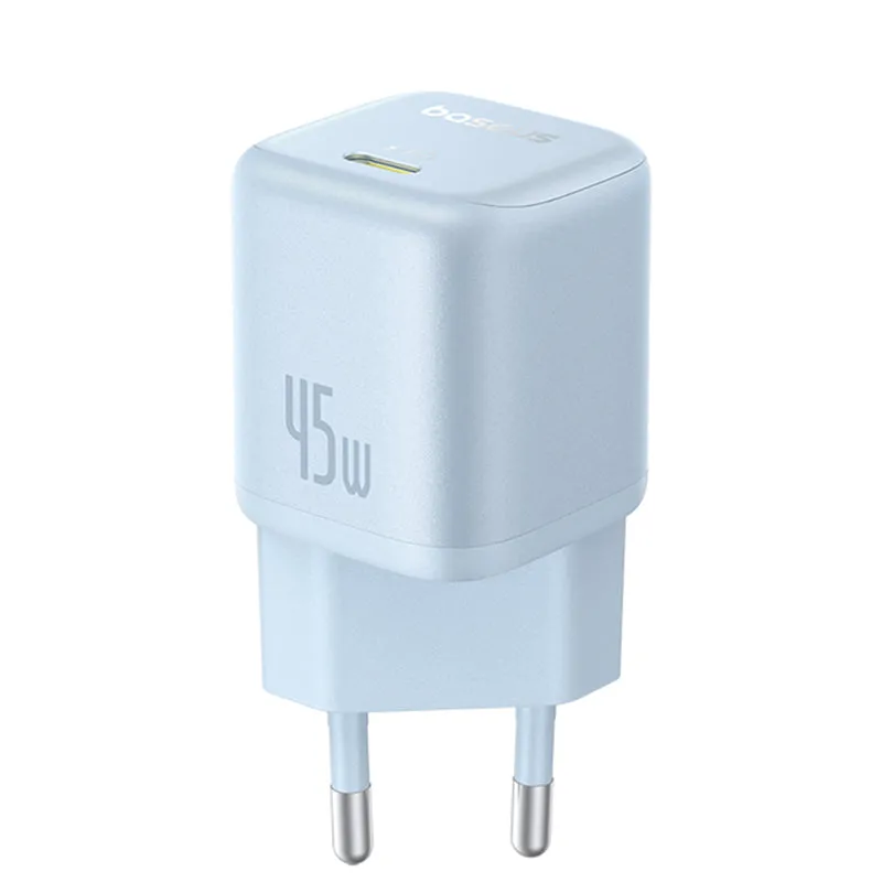 Caricabatterie Rete Baseus PicoGo, 45W, 3A, 1 x USB-C, Blu P10176800313-00 - immagine 1