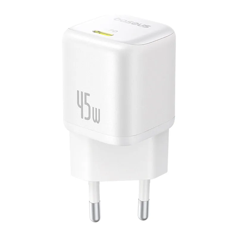 Caricabatterie Rete Baseus PicoGo, 45W, 3A, 1 x USB-C, Bianco P10176800213-00 - immagine 1