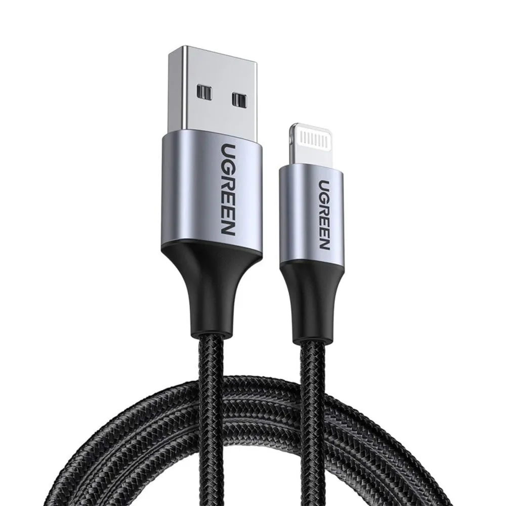 Cavo Dati e Ricarica USB-A - Lightning UGREEN US199, 18W, 1m, Grigio - immagine 1