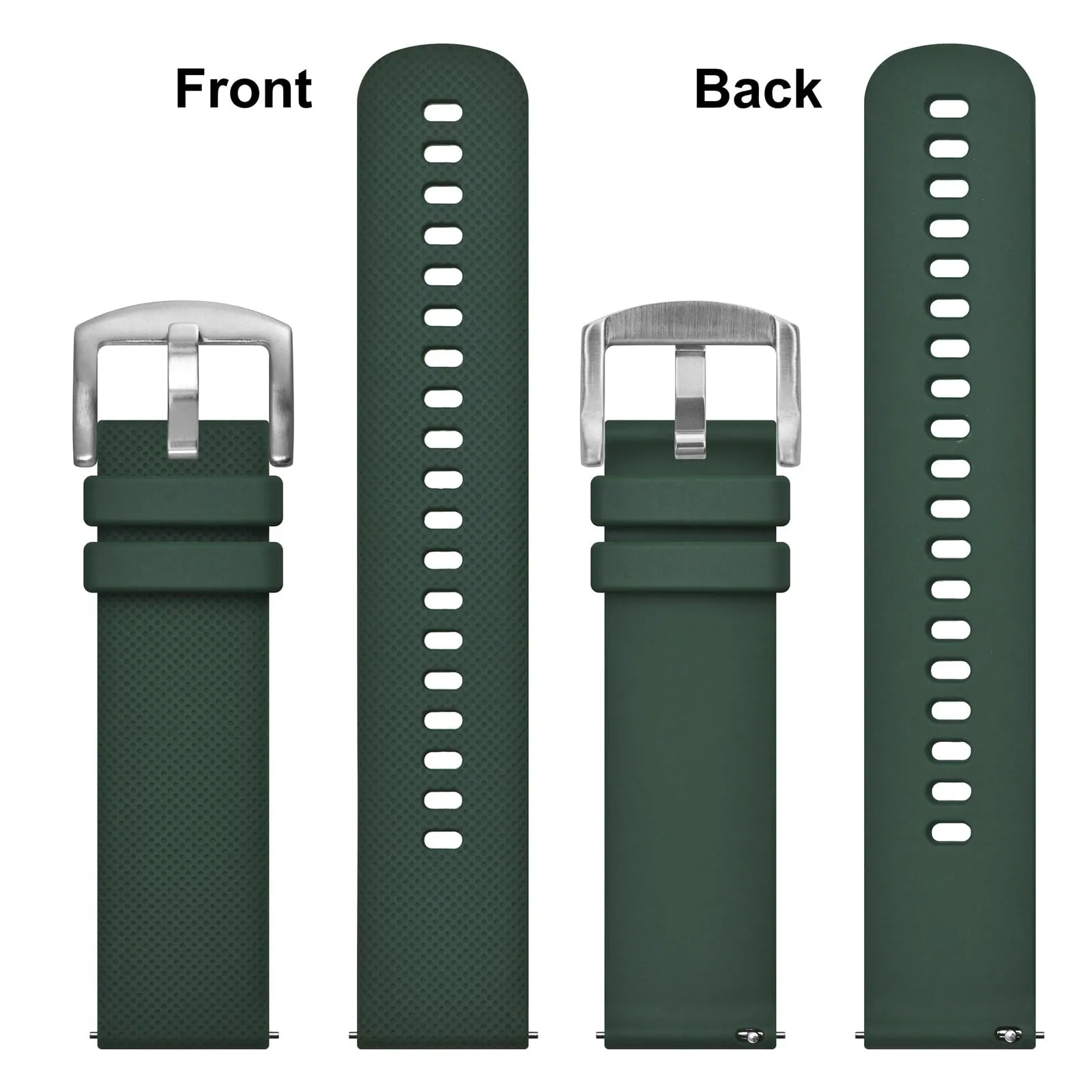 Anbeer 22mm Cinturini per Orologi in Silicone per Uomo Donna, Cinturini di Ricambio in Gomma a Sgancio Rapido - immagine 4