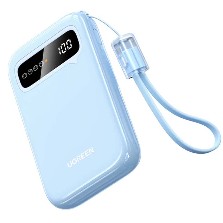 Batteria Esterna UGREEN PB522, 10000mAh, 20W, QC + PD, 1 x USB-A - 1 x USB-C, Blu - immagine 1