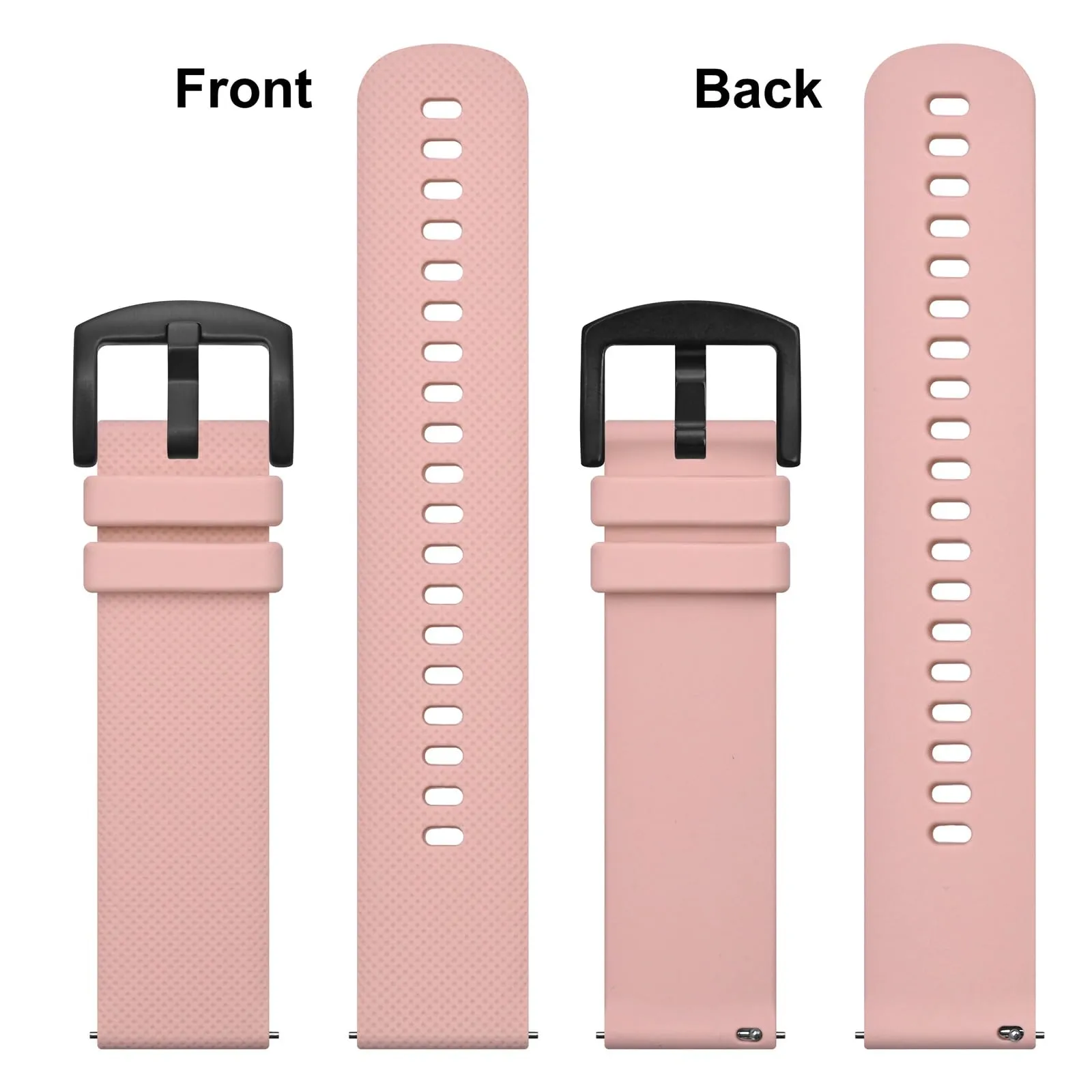 Anbeer 20mm Cinturini per Orologi in Silicone per Uomo Donna, Cinturini di Ricambio in Gomma a Sgancio Rapido - immagine 4