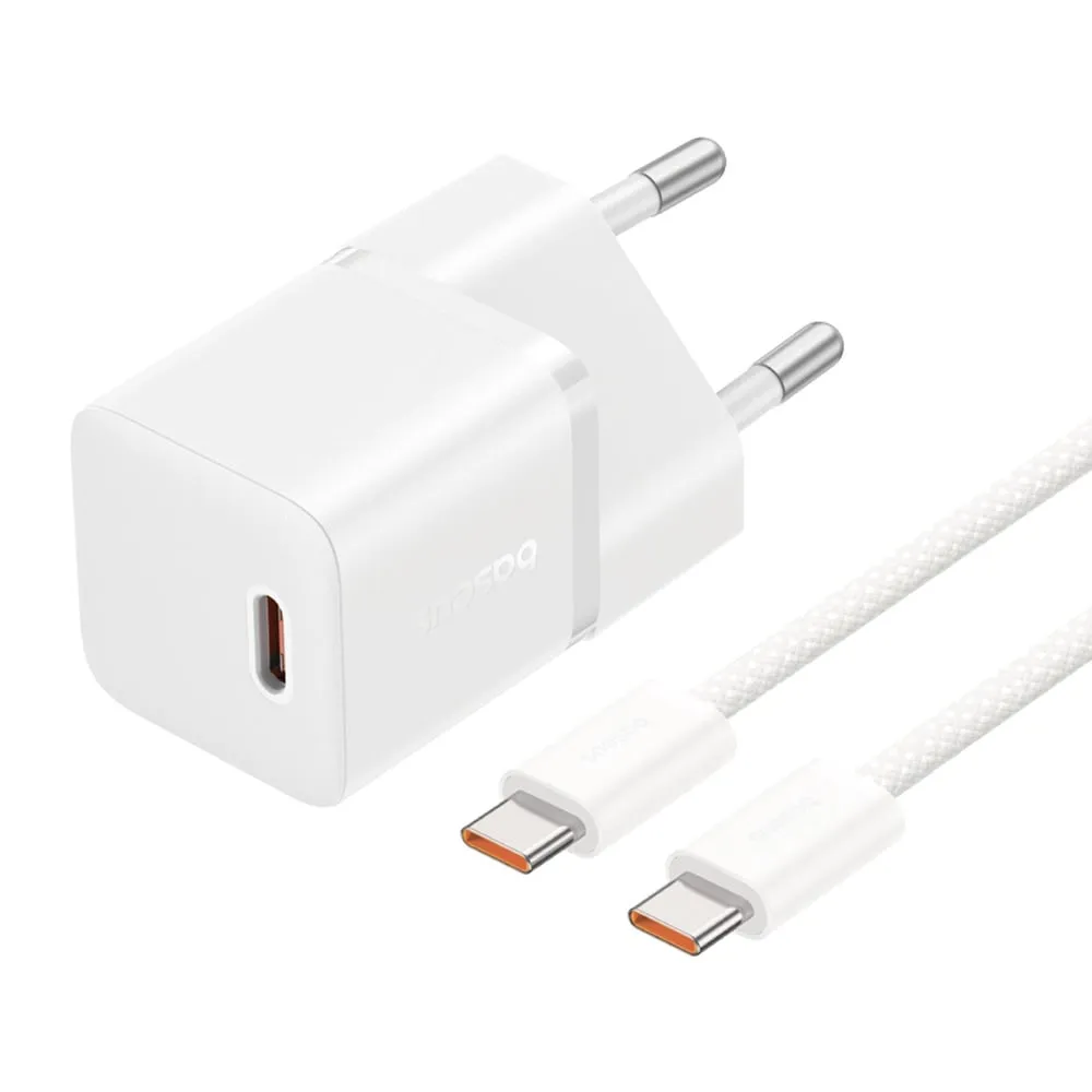 Caricabatterie Rete con Cavo USB-C Baseus GaN5, 20W, 3A, 1 x USB-C, Bianco P10110900213-01 - immagine 1