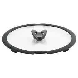Coperchio pentola Vetro manico salvaspazio (28cm) INGENIO Trasparente e Grigio 010244060128 - immagine 1