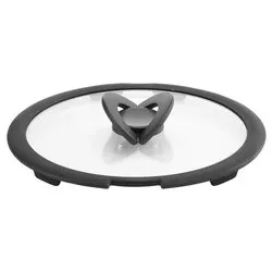 Coperchio pentola Vetro manico salvaspazio (22cm) INGENIO Trasparente e Grigio 010244060122 - immagine 1