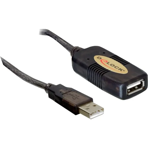 Cable USB 2.0, 5m cavo USB Nero, Cavo di prolunga - immagine 1