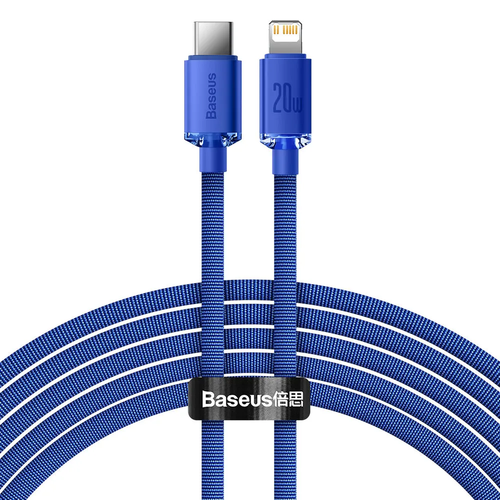 Cavo Dati e Ricarica USB-C - Lightning Baseus Crystal Shine Series, 20W, 1.2m, Blu CAJY000203 - immagine 1