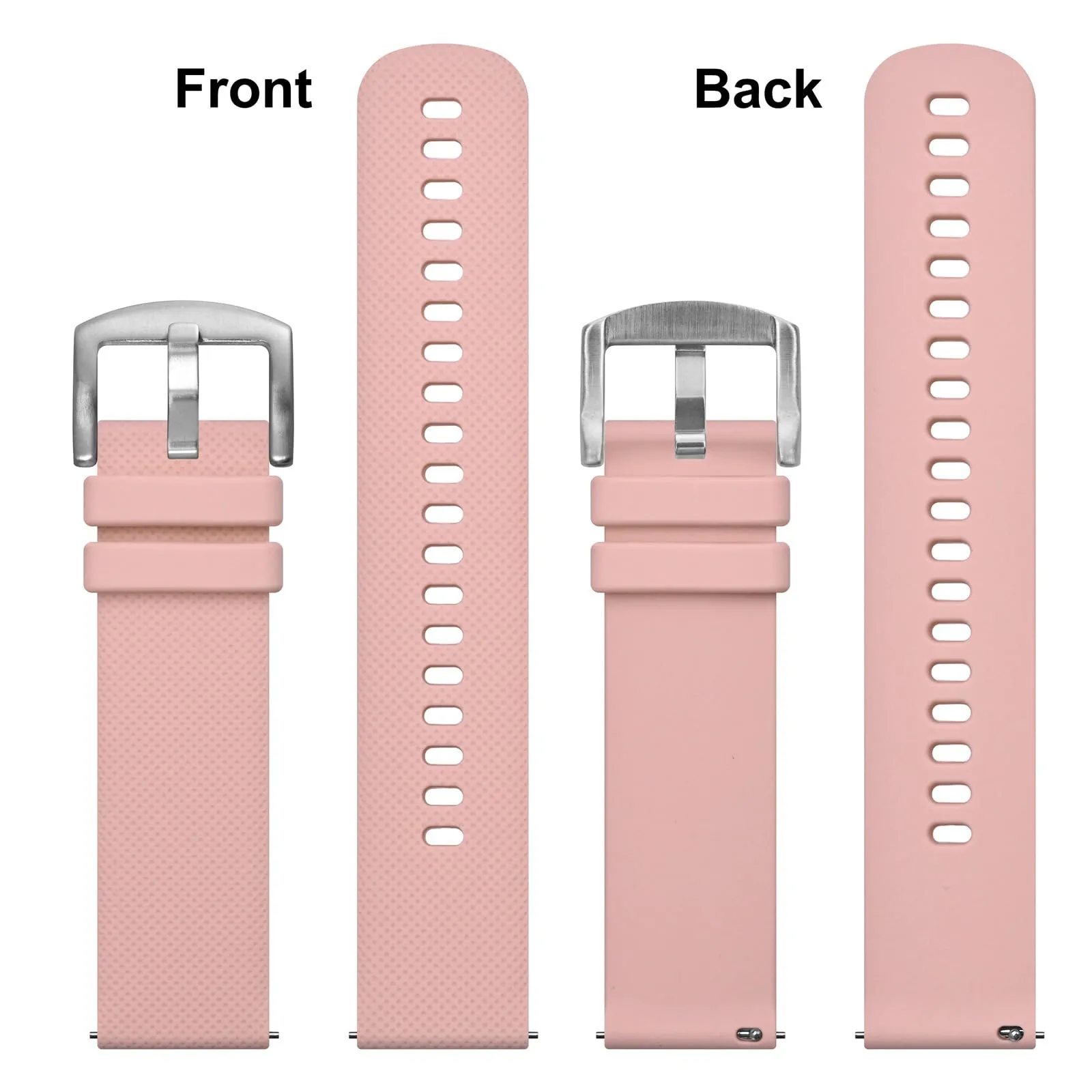 Anbeer 24mm Cinturini per Orologi in Silicone per Uomo Donna, Cinturini di Ricambio in Gomma a Sgancio Rapido - immagine 4