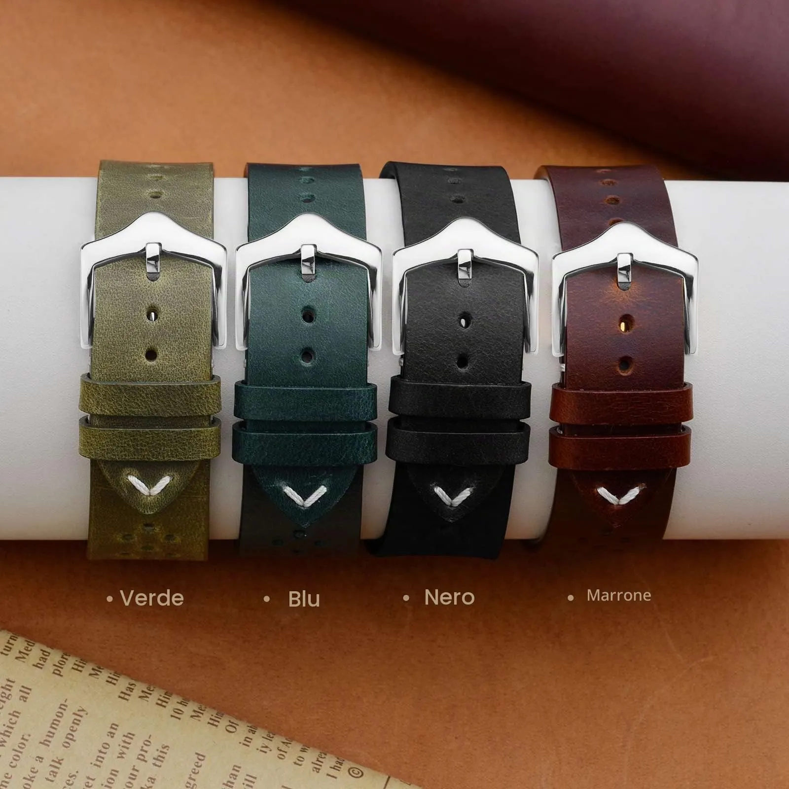 ANNEFIT Cinturini per Orologi in pelle Vintage, Cinturino 19mm a Sgancio Rapido per Uomo e Donna (Verde) - immagine 8