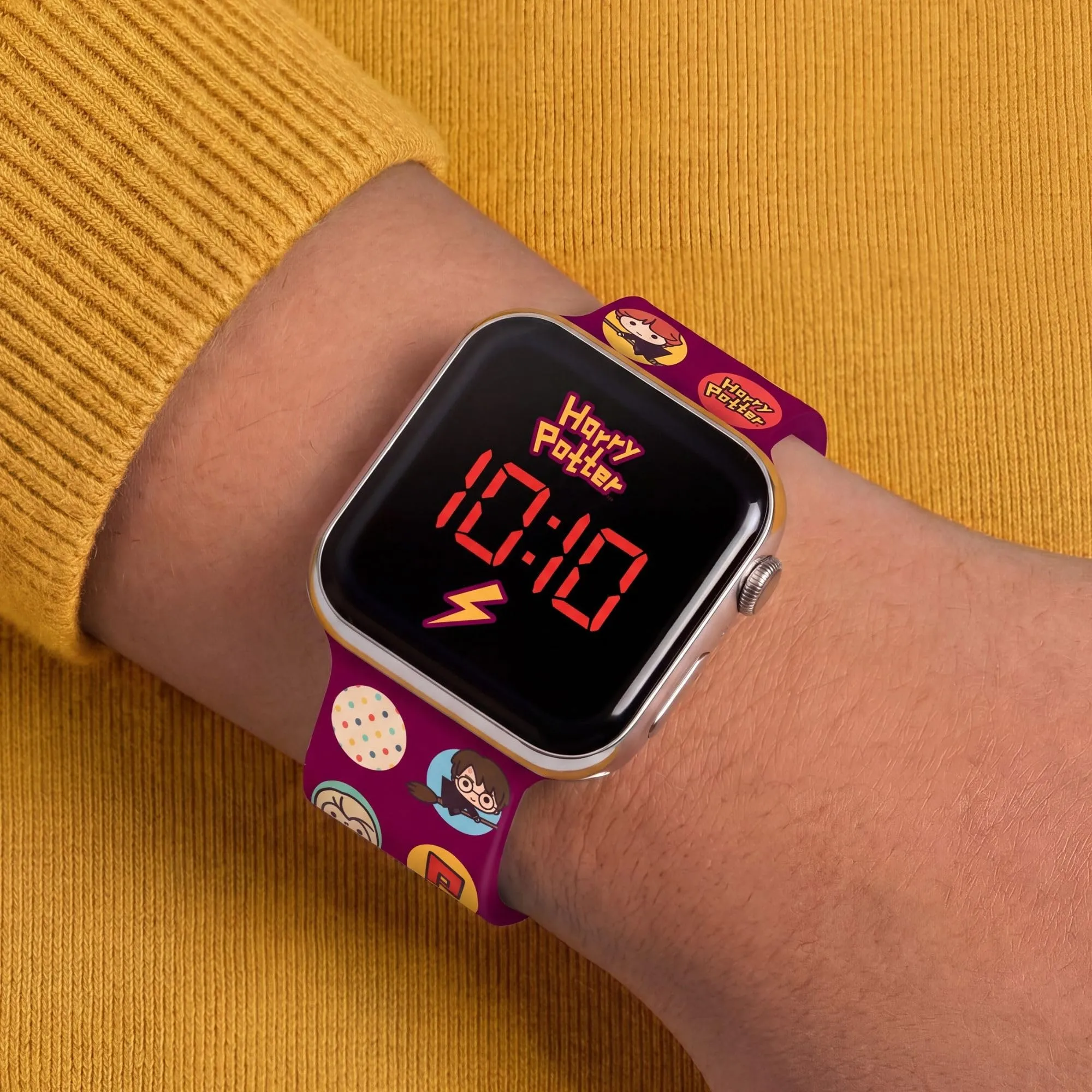 Accutime Harry Potter Orologio digitale LED per bambini con cinturino in silicone rosso HP4155 - immagine 2