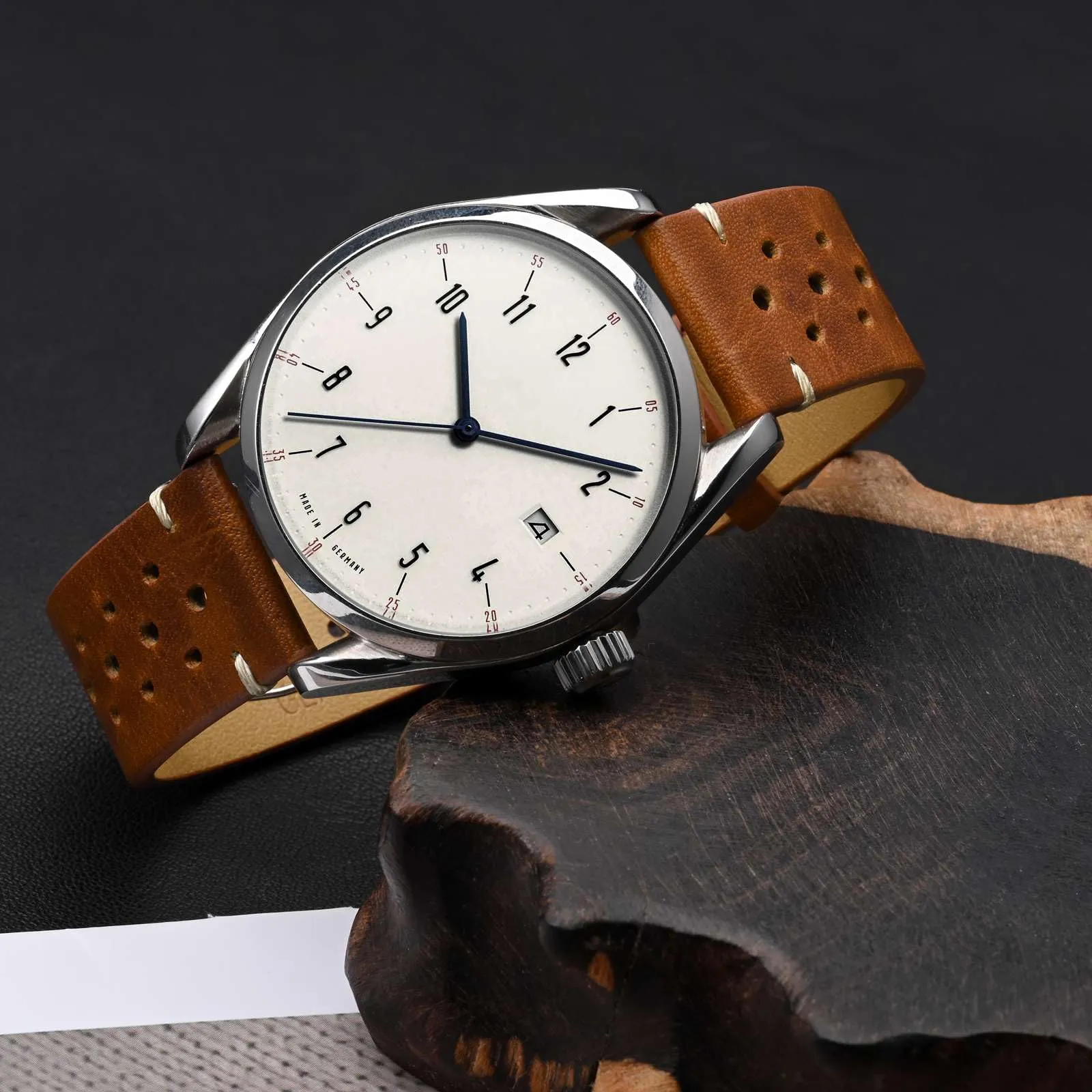 ANNEFIT Cinturini per Orologi in pelle Vintage con Fibbia Oro, Cinturino 18mm a Sgancio Rapido per Uomo e Donna (Marrone Chiaro) - immagine 2