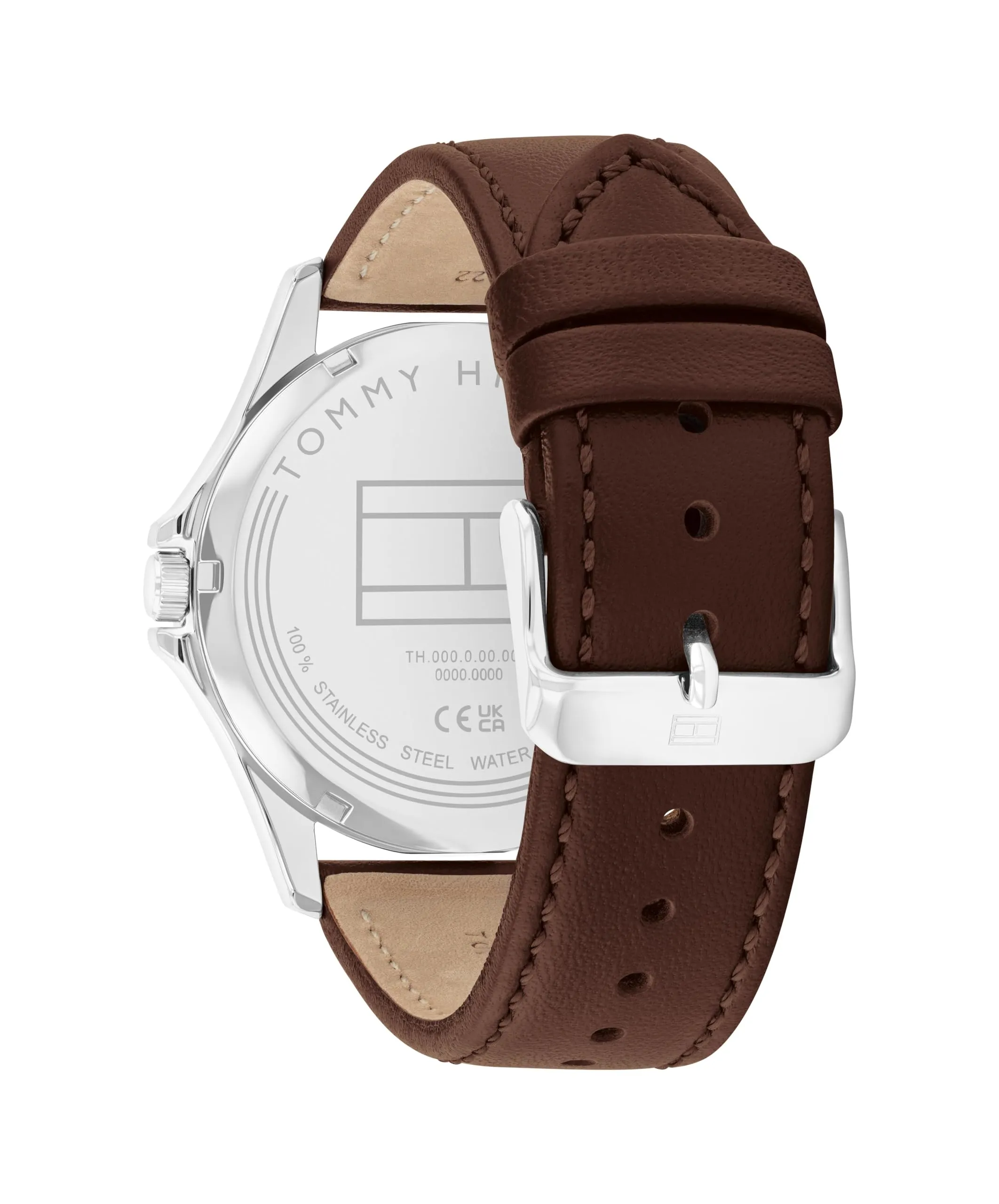 Tommy Hilfiger Orologio con Movimento al Quarzo a Tre Lancette da Uomo - Disponibile con cinturino in acciaio inossidabile o cinturino in pelle, Brown - immagine 3