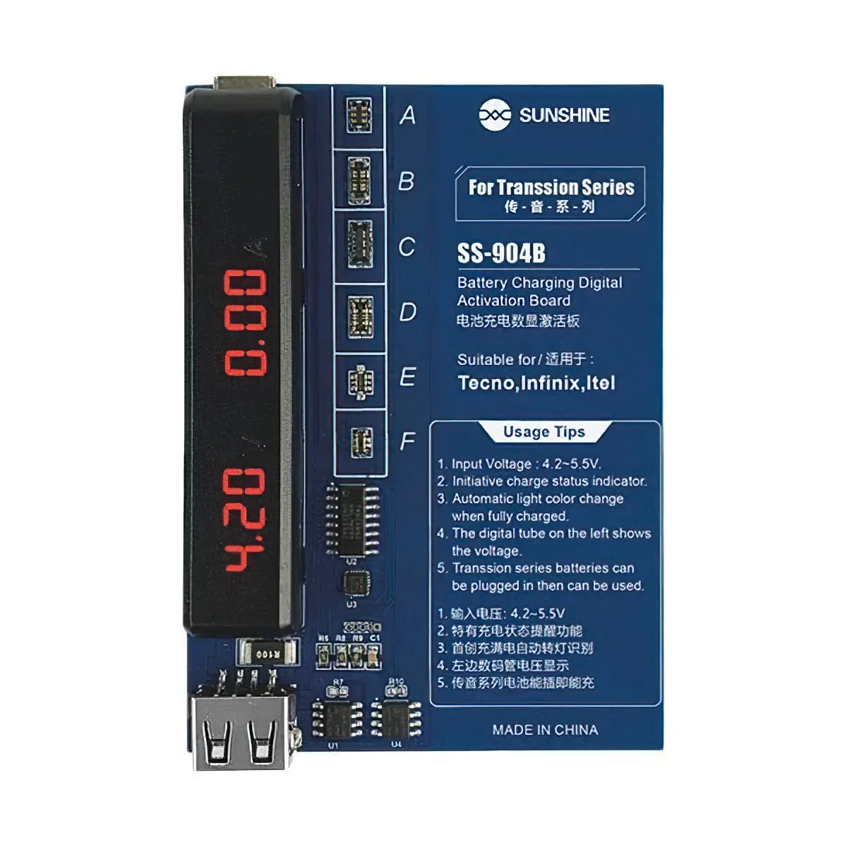 Alimentatore Piastra Sunshine SS-904B per TECNO / Infinix / Itel Series, 2in1 - immagine 1