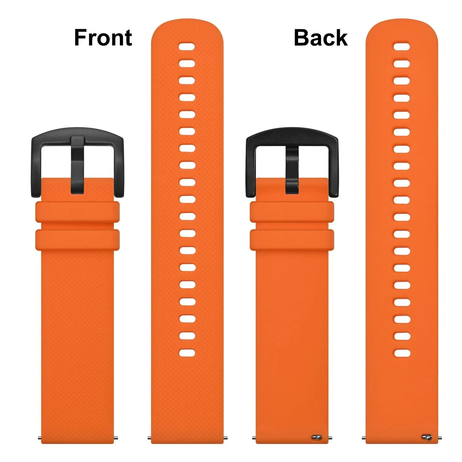 Anbeer 19mm Cinturini per Orologi in Silicone per Uomo Donna, Cinturini di Ricambio in Gomma a Sgancio Rapido - immagine 4