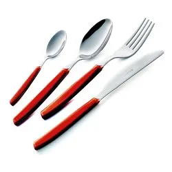 Set posate tavola 24 pz Inox 18/0 CROMO Rosso P13BCM 73 - immagine 1
