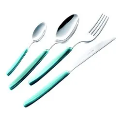 Set posate tavola 24 pz Inox 18/0 CROMO Turchese P13BCM 311 - immagine 1