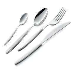 Set posate tavola 24 pz Inox 18/0 CROMO Bianco P13BCM 19 - immagine 1