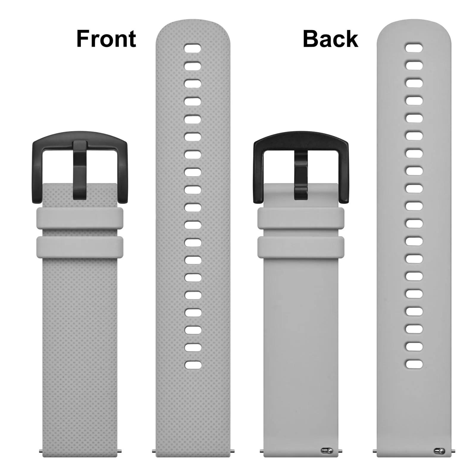 Anbeer 19mm Cinturini per Orologi in Silicone per Uomo Donna, Cinturini di Ricambio in Gomma a Sgancio Rapido - immagine 4