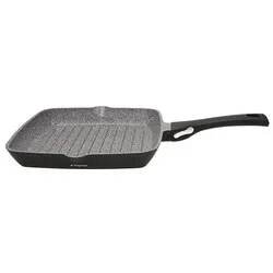 Bistecchiera Alluminio antiaderente (28x28cm) AMBIZIOSA Nero e Grigio pietra WL758BCGRTG - immagine 1