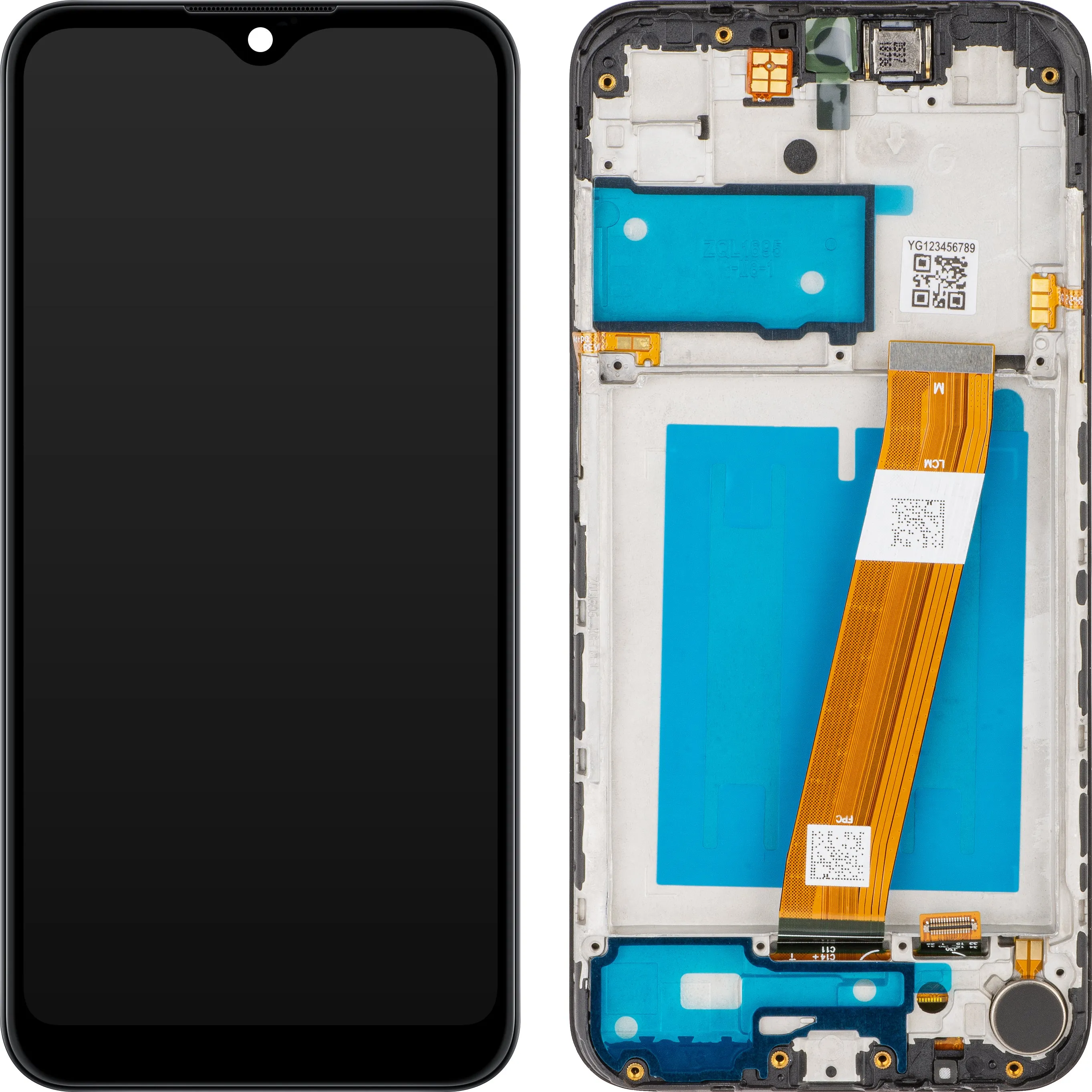 Display con Touchscreen MP compatibile con Samsung Galaxy A01 A015, con Cornice, Versione Non-Europa, Nero - immagine 1