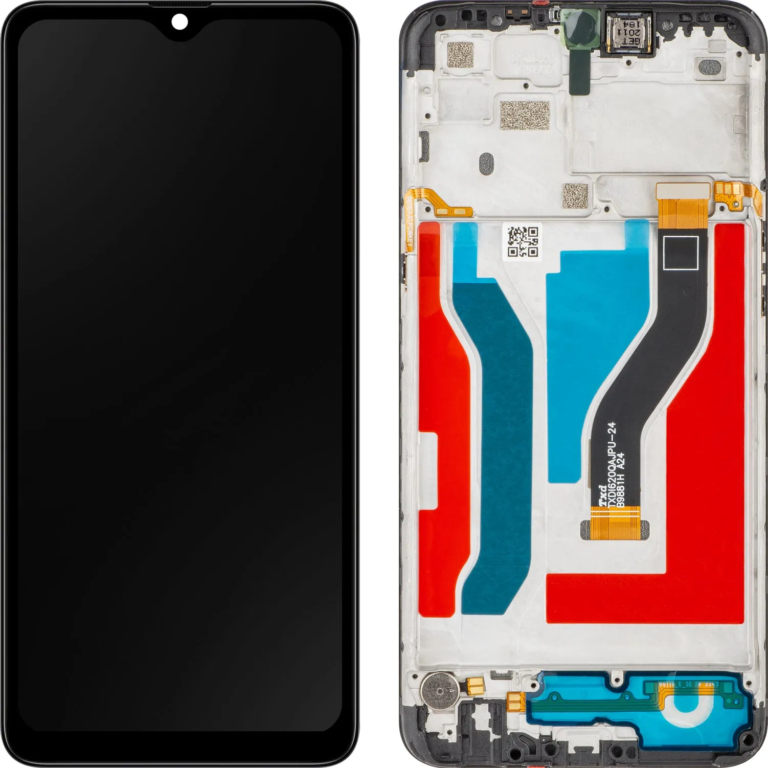 Display con Touchscreen MP compatibile con Samsung Galaxy A10s A107, con Cornice, Nero - immagine 1