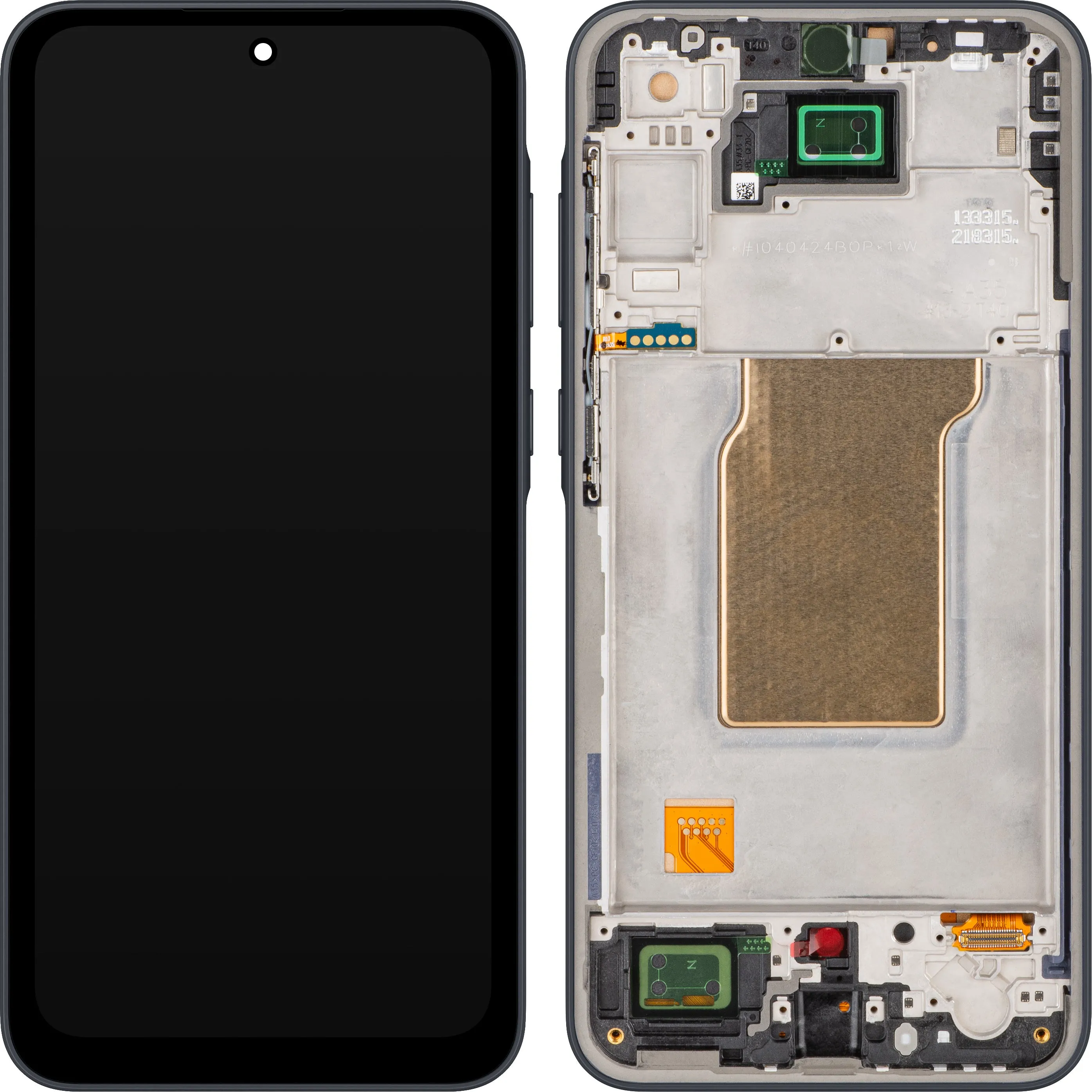 Display con Touchscreen MP compatibile con Samsung Galaxy A35 5G A356, con Cornice, Nero - immagine 1