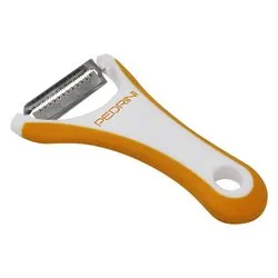 Pelapatate multiuso lama Julienne Plastica Bianco e Arancio 04GD167 - immagine 1