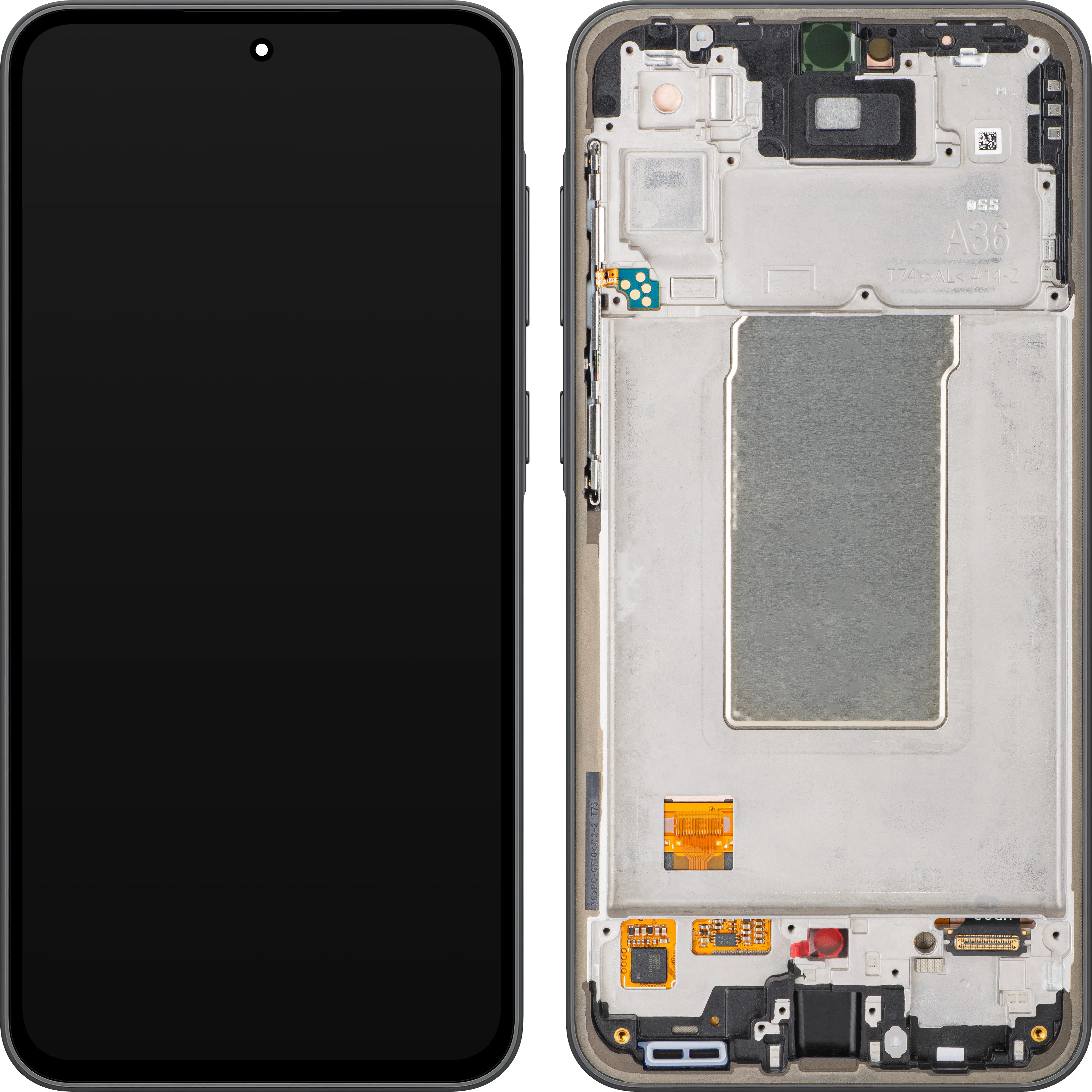 Display con Touchscreen Samsung Galaxy A36 A366, con Cornice, Nero, Service Pack GH82-36841A - immagine 1