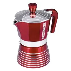 Caffettiera Alluminio 6 Tazze INFINITY Rosso 02CF116 - immagine 1