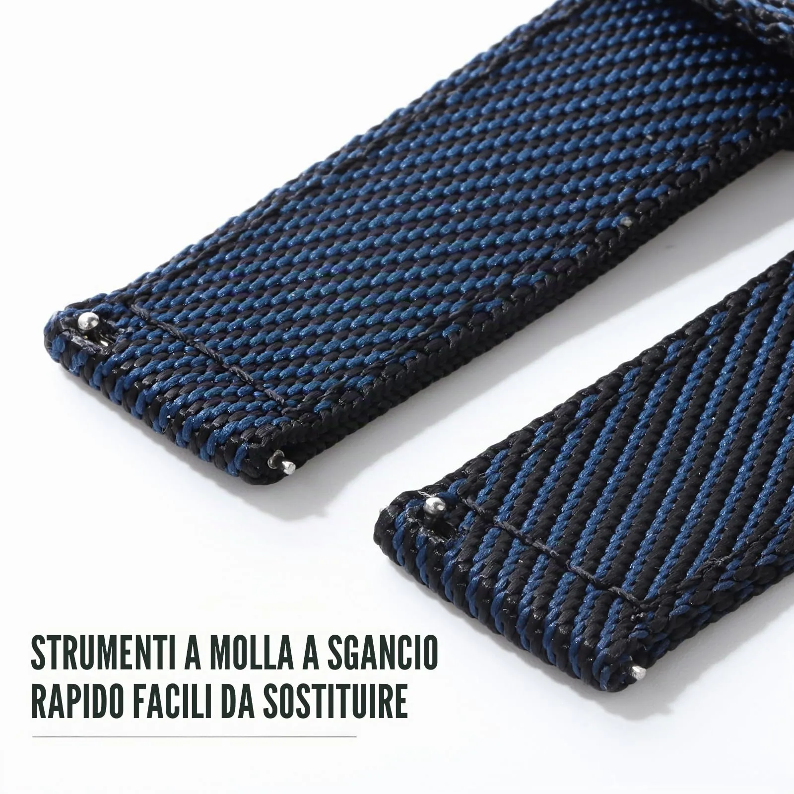 watchdives Cinturino in Nylon per Uomo e Donna 18mm 20mm 22mm, Cinturino Militare a Sgancio Rapido con Fibbia in Acciaio Inossidabile Resistente - immagine 4