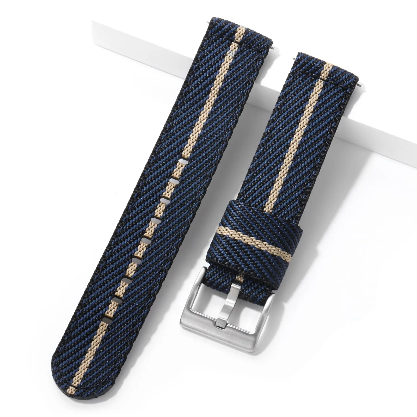 watchdives Cinturino in Nylon per Uomo e Donna 18mm 20mm 22mm, Cinturino Militare a Sgancio Rapido con Fibbia in Acciaio Inossidabile Resistente - immagine 1
