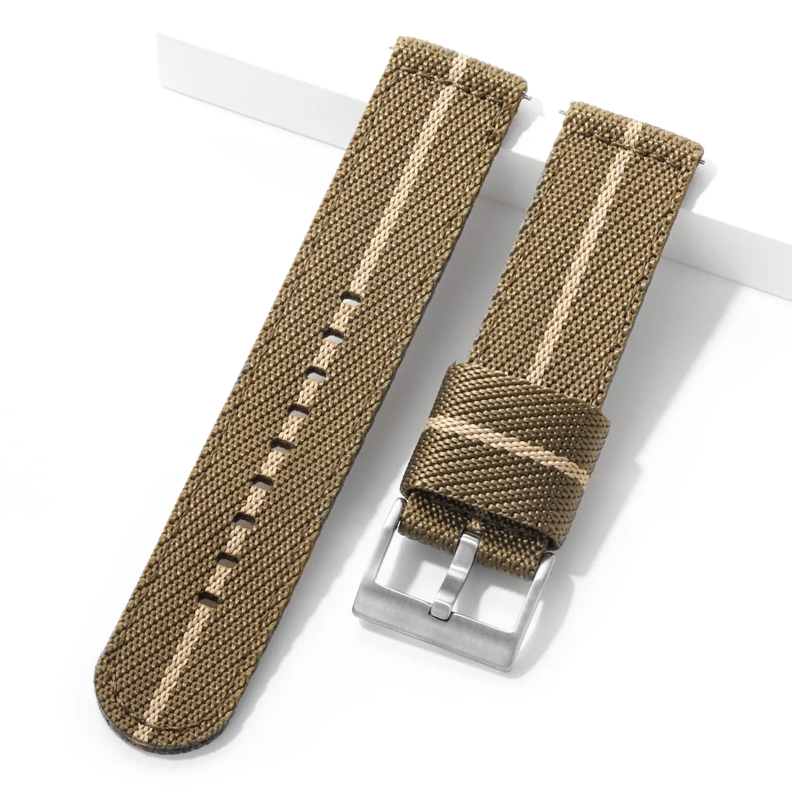 watchdives Cinturino in Nylon per Uomo e Donna 18mm 20mm 22mm, Cinturino Militare a Sgancio Rapido con Fibbia in Acciaio Inossidabile Resistente - immagine 1