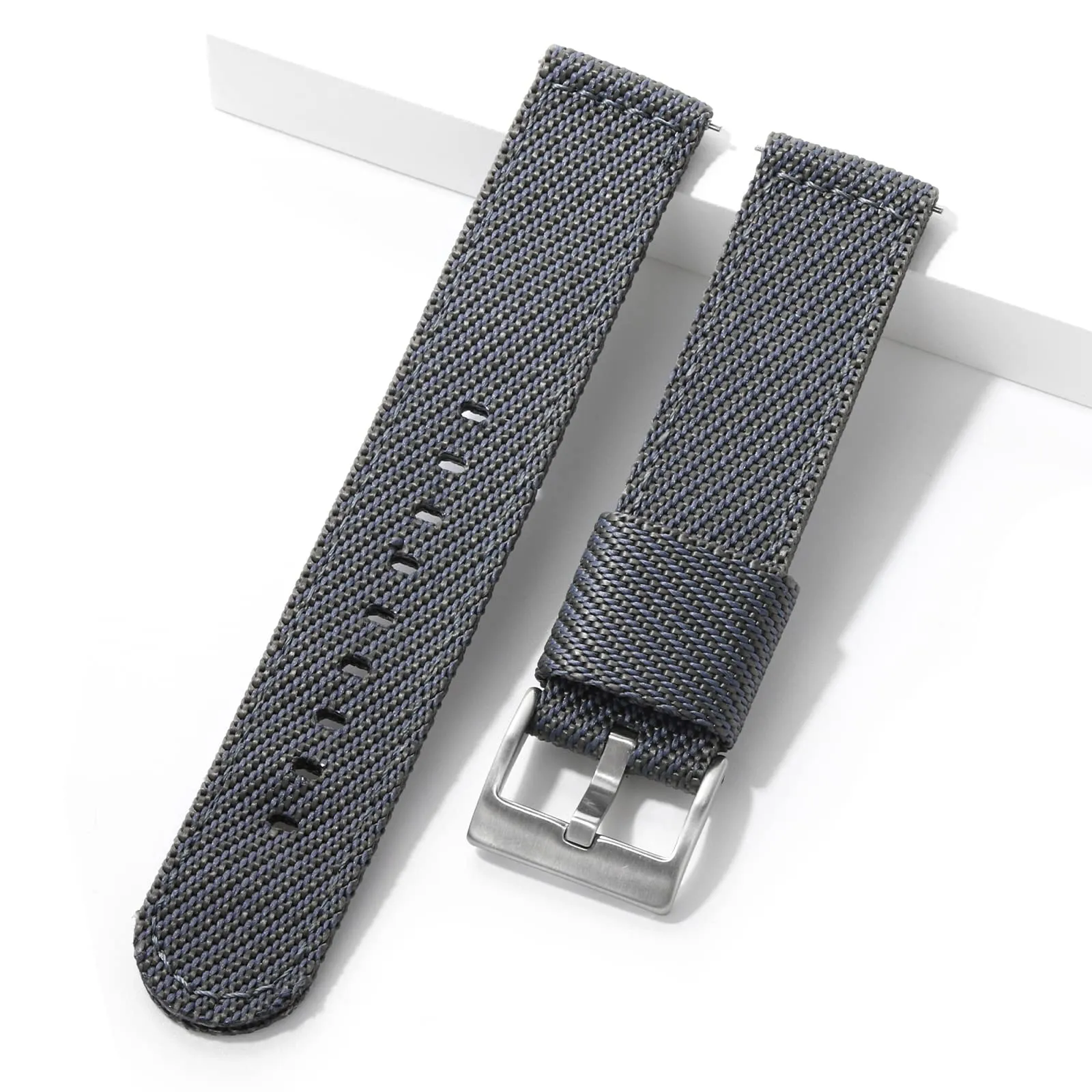 watchdives Cinturino in Nylon per Uomo e Donna 18mm 20mm 22mm, Cinturino Militare a Sgancio Rapido con Fibbia in Acciaio Inossidabile Resistente - immagine 1