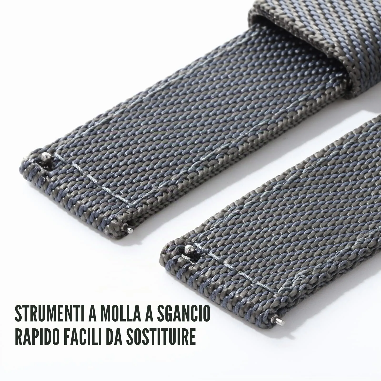watchdives Cinturino in Nylon per Uomo e Donna 18mm 20mm 22mm, Cinturino Militare a Sgancio Rapido con Fibbia in Acciaio Inossidabile Resistente - immagine 3