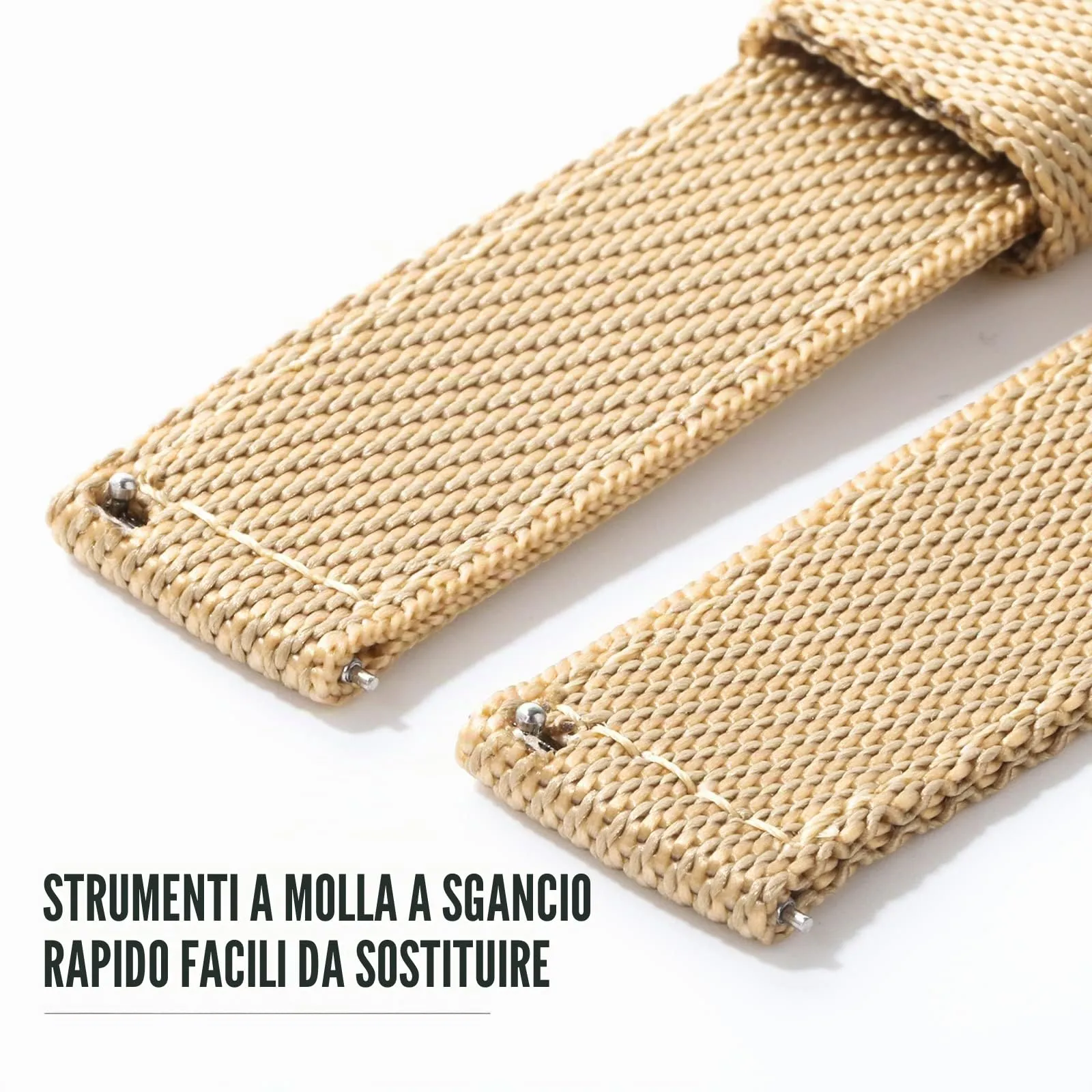 watchdives Cinturino in Nylon per Uomo e Donna 18mm 20mm 22mm, Cinturino Militare a Sgancio Rapido con Fibbia in Acciaio Inossidabile Resistente - immagine 3