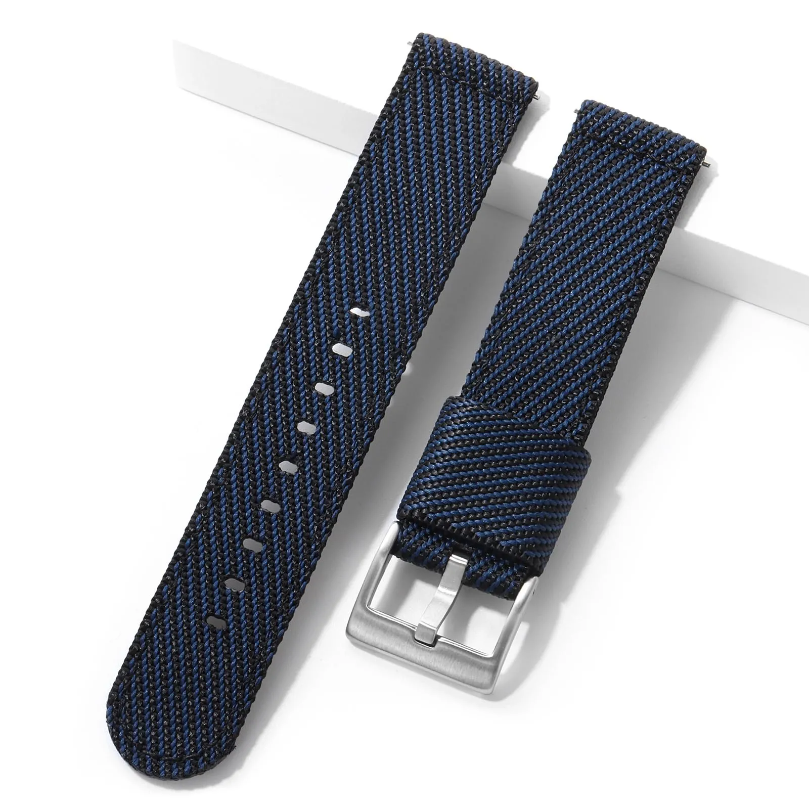 watchdives Cinturino in Nylon per Uomo e Donna 18mm 20mm 22mm, Cinturino Militare a Sgancio Rapido con Fibbia in Acciaio Inossidabile Resistente - immagine 1