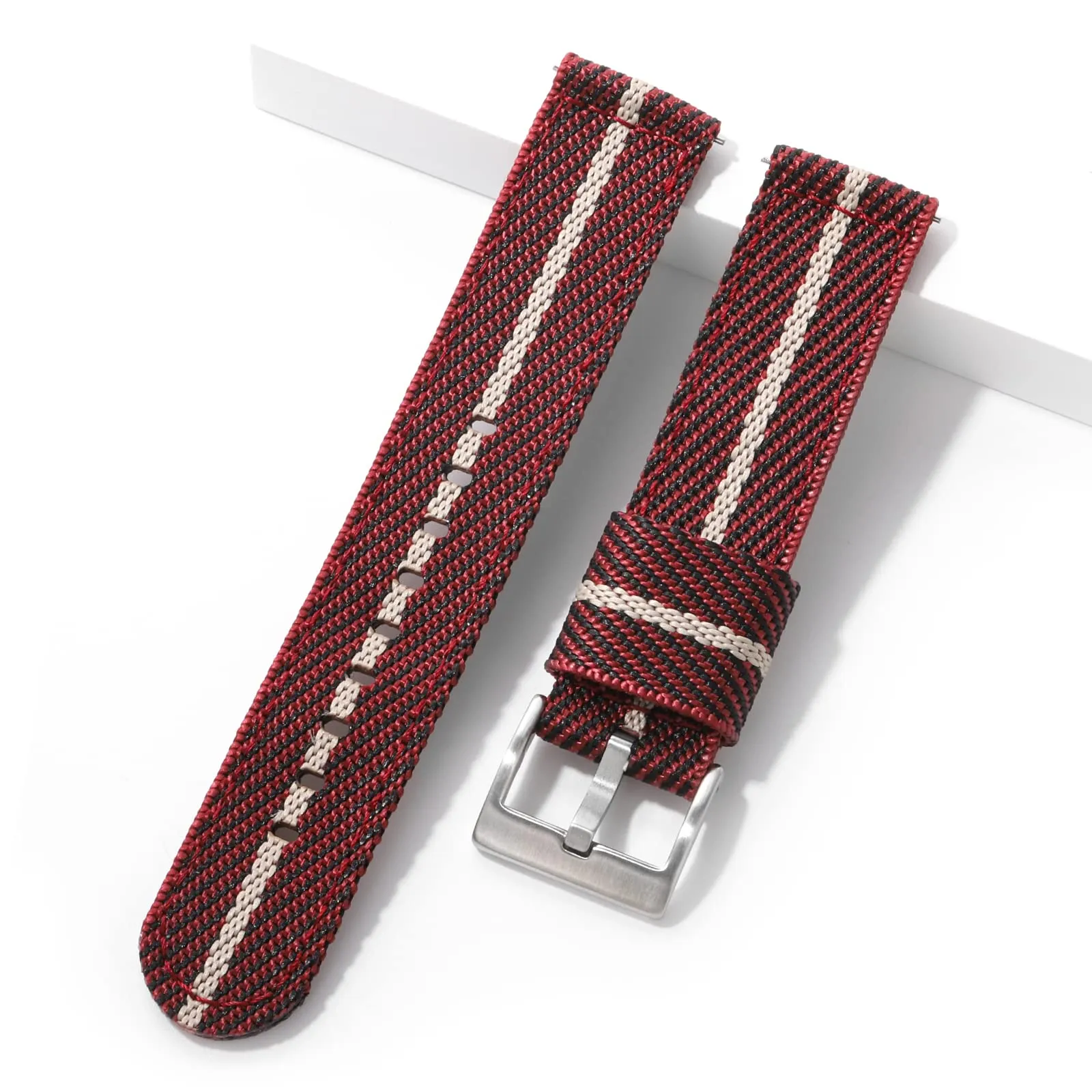 watchdives Cinturino in Nylon per Uomo e Donna 18mm 20mm 22mm, Cinturino Militare a Sgancio Rapido con Fibbia in Acciaio Inossidabile Resistente - immagine 1