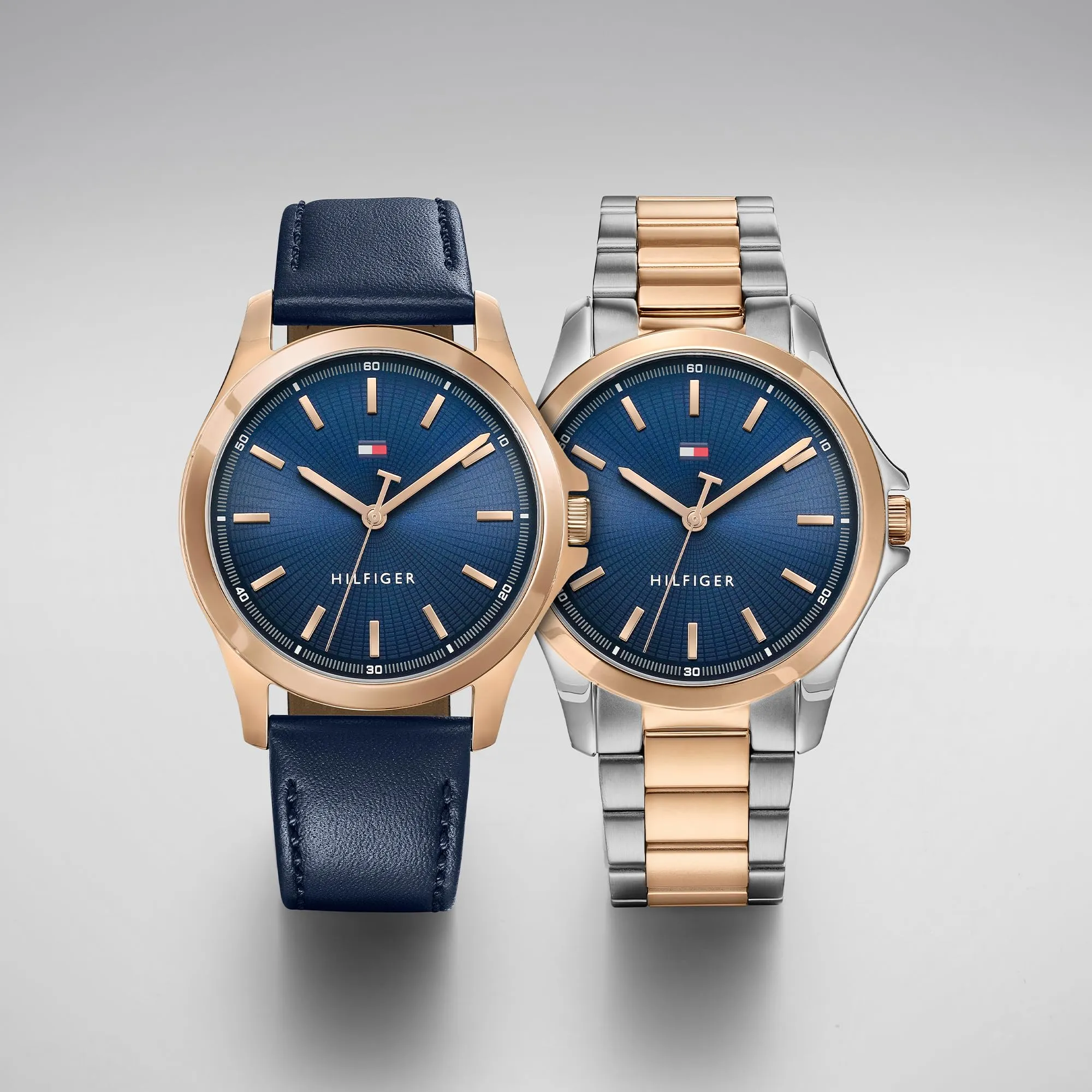 Tommy Hilfiger Orologio con Movimento al Quarzo a Tre Lancetteda Uomo con Cinturino in Pelle Blu Navy - 1792189, Blue - immagine 5