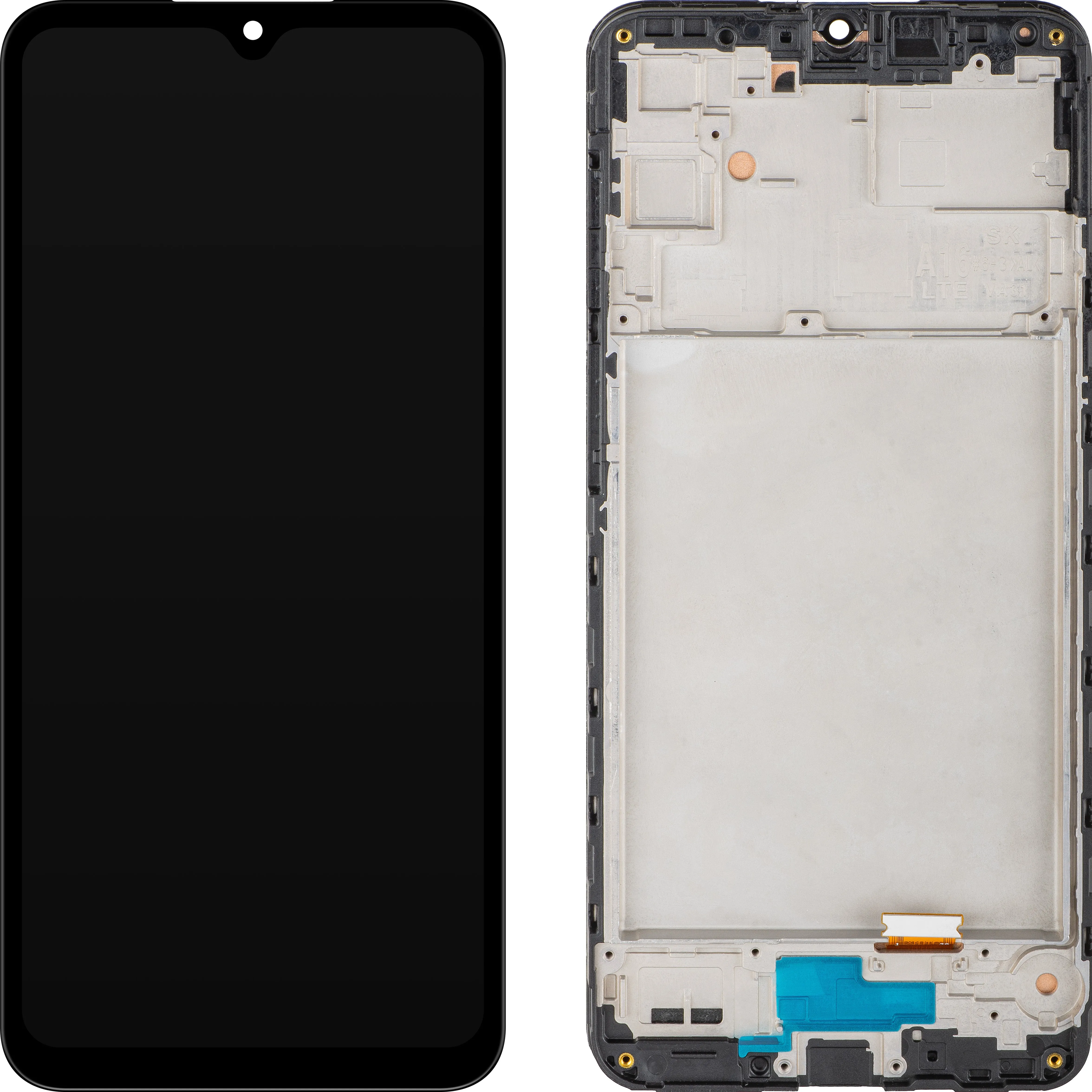 Display con Touchscreen MP compatibile con Samsung Galaxy A16 4G A165, con Cornice, Nero - immagine 1