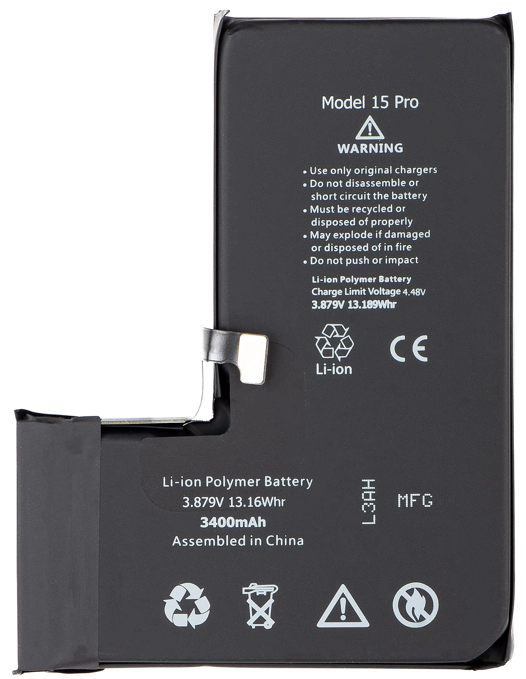 Batteria Apple iPhone 15 Pro, ad alta capacità - immagine 1