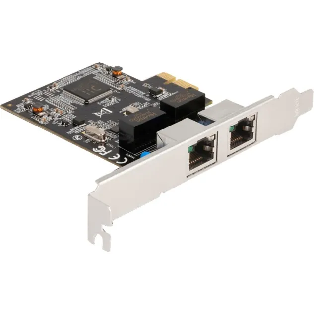 PCIE x1 su 2x RJ45 Gbit, Scheda di rete - immagine 1